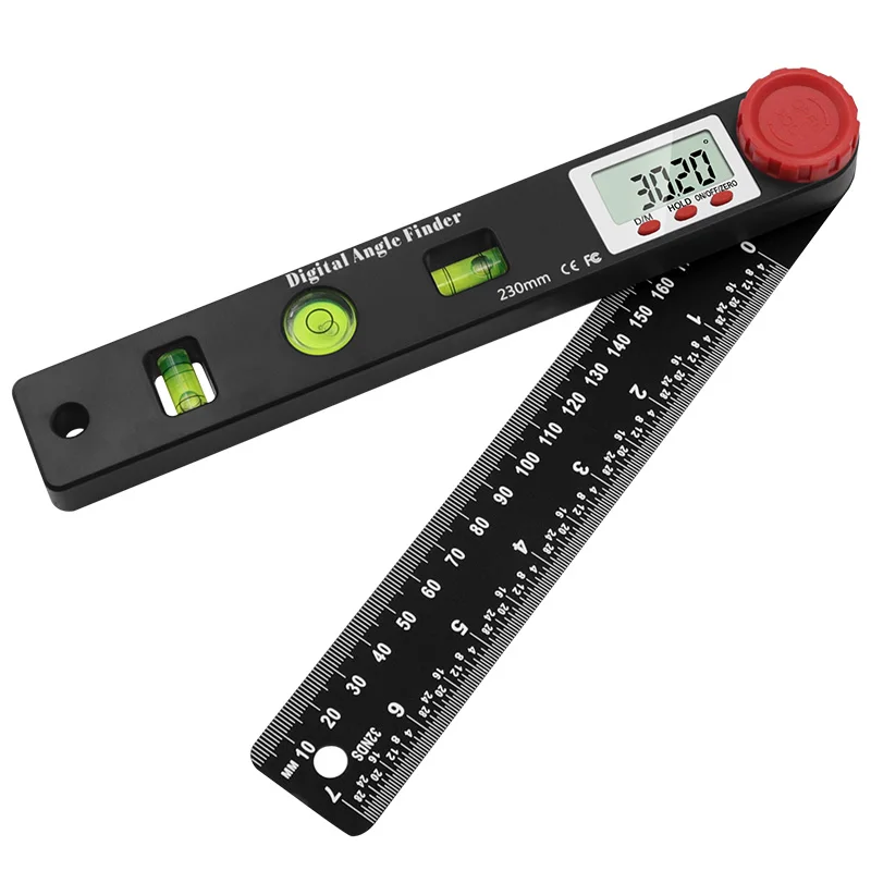 230mm 4in1 digital protractor angle ruler spirit level universal level ruler woodworking angle 360 degree angle protractor 5