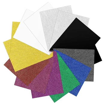 

14Pcs Flash Hot Vinyl Board, Flash Vinyl Silhouette Relief and Hot Pressing Durable, Suitable for All HTV Projects