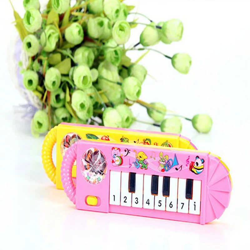 Детские пластиковые детские электрические музыкальные инструменты в виде пианино погремушки ручной Колокольчик Прорезыватель для