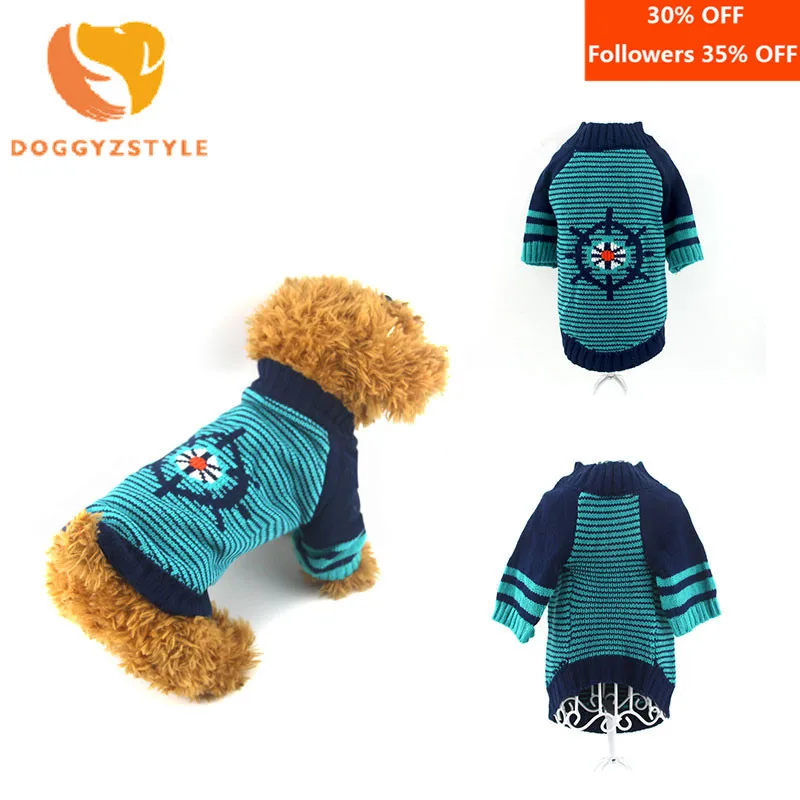 

Stripe Christmas Sweater for Dachshund Dog Warm Winter Knitting Pullover Pet Clothing Chihuahua Teddy Xmas Costume Suit For Cat