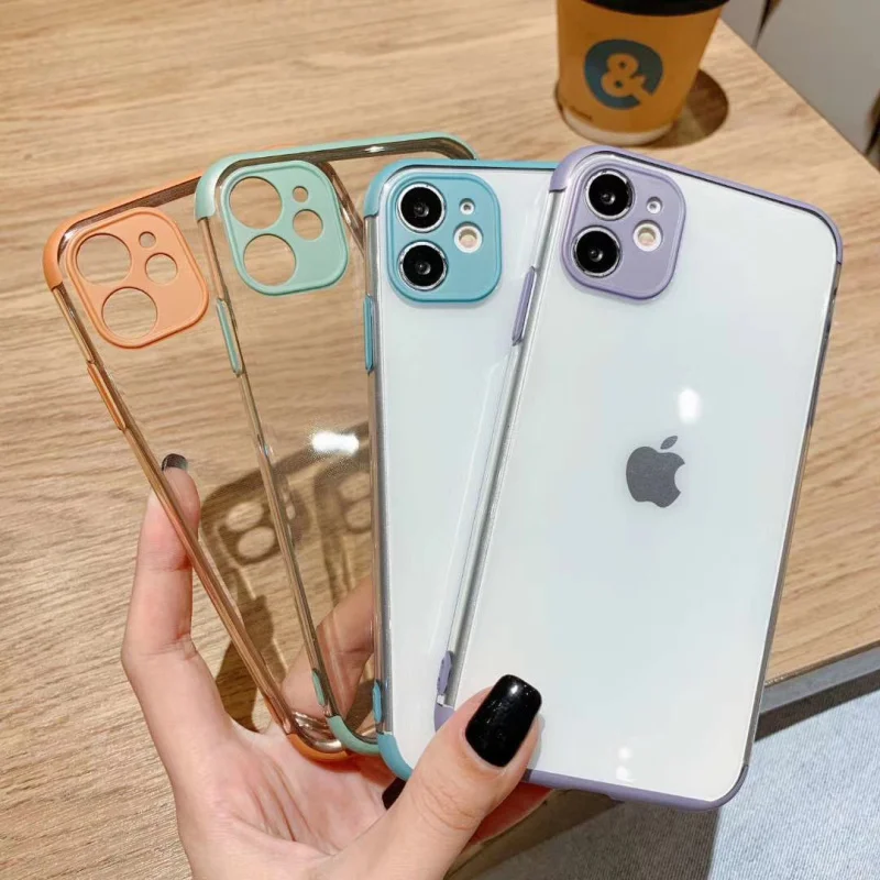 Macaron серии HD прозрачный ТПУ Мягкий Fhx-4a чехол для iPhone7 8Plus X XR XS MAX 11Pro 360 градусов