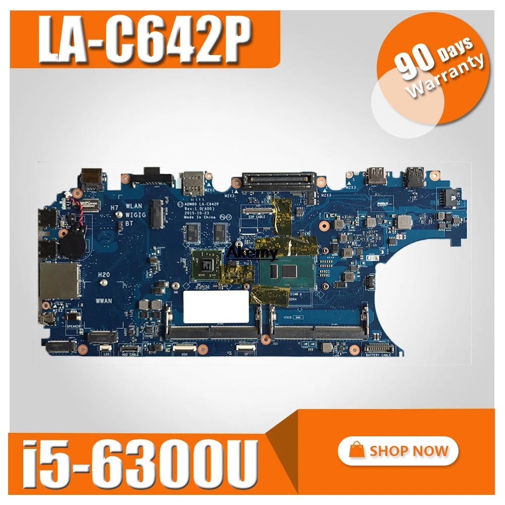 CN-0WK23X WK23X для Dell Latitude E5570 материнская плата для ноутбука ADM80 LA-C642P REV: 1,0(A00) I5-6300U материнская плата для ноутбука
