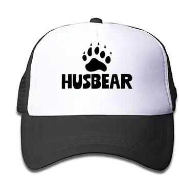 

HHNYL Mesh Cap HUSBEAR Bear Footprint Trucker Hats Baseball caps Adjustable for Kids Toddler