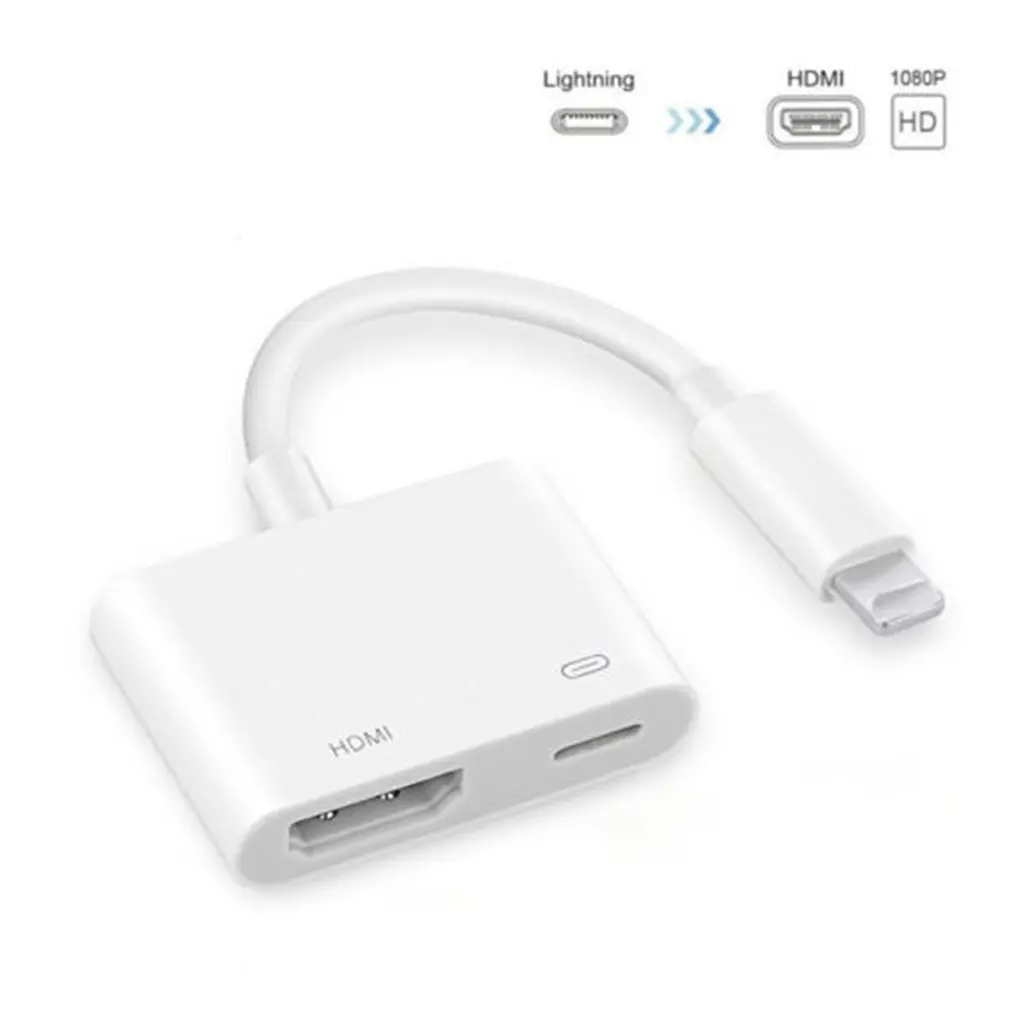 Lightning/HDMI Интерфейсный Кабель-адаптер цифровой AV tv Plug& Play 1080P HD для iPhone