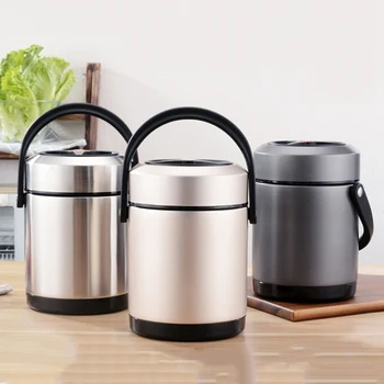 

Stainless Steel Lunch Box Bento Box with Heating for Food Lunch Box Heated Container for Food Meal Prep Gold