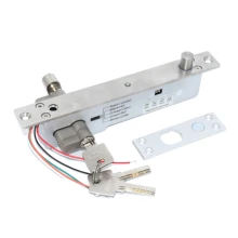 DC12V Fail Sichere Elektrische Bolzen Schloss Mit Mort Zylinder Elektrische Tropfen Bolt Lock mit mechanische schlüssel
