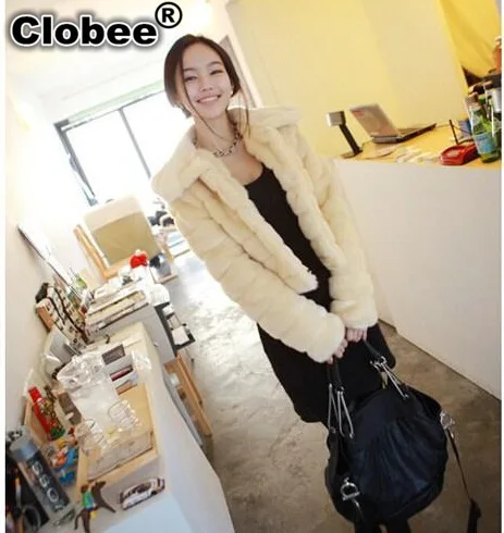 6XL 5XL 4XL Winter Warm Faux fur Jacket casaco de pele falso Faux fur coat medium overcoat Fake Fur Rabbit outerwear L686