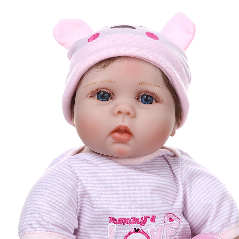 NPK 55 см Колыбель reborn baby с спальным мешком милое детское лицо realisitc девочка руки волосы с корнями взвешенная кукла рождественский подарок