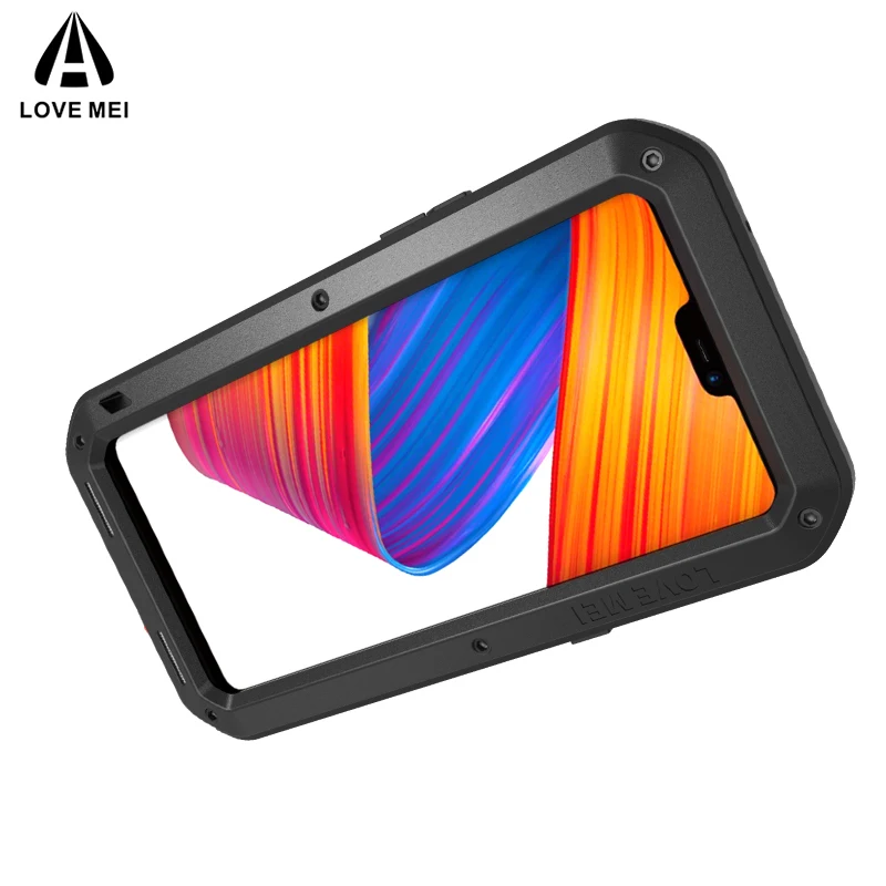 Original LOVE MEI Case For OPPO R15 Dream Mirror Edition(6.28 inch) Shockproof Full Body Protect Armor+ Gorilla Glass Screen
