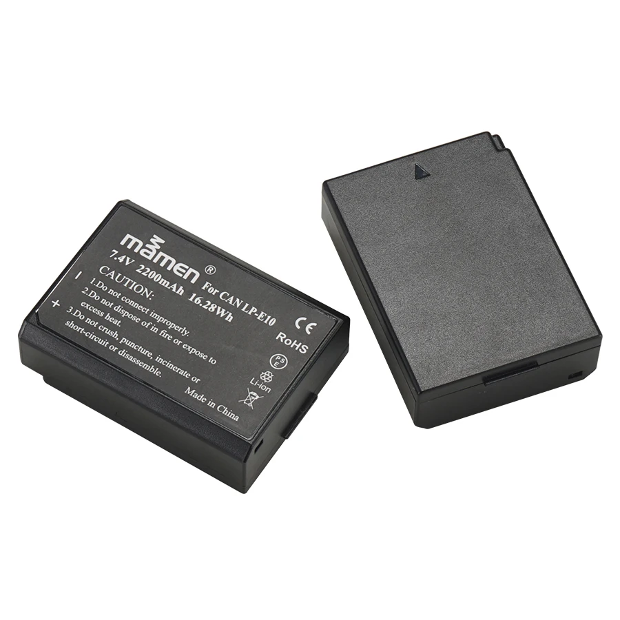 Mamen LP-E10 LP E10 2200mAh Аккумулятор для камеры Canon EOS 1100D 1200D 1300D Rebel T3 T5 T6 Kiss X50 X70 аккумуляторные литиевые батареи