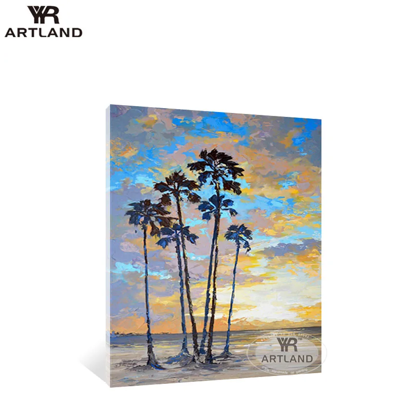 Африканская картина маслом с природными пейзажами ручная работа Акриловая на