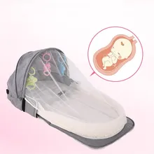 Special Offers Baby Travel Portable Mobile Crib Baby Nest Cot Newborn Multi-function Folding Bed Child Foldable Chair With Toys Mosquito Net