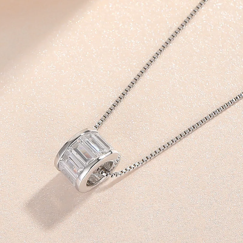 

S925 chun yin wang Red Necklace Women's Korean-style Simple Personalized & Creative Choker Cylindrical Stereo Slim Waist Choker