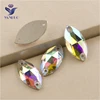 YANRUO 3223 All Sizes AB Rhinestone Sewing Glass Stones Strass Flatback Navette Sew On Crystal For Dress ► Photo 1/6