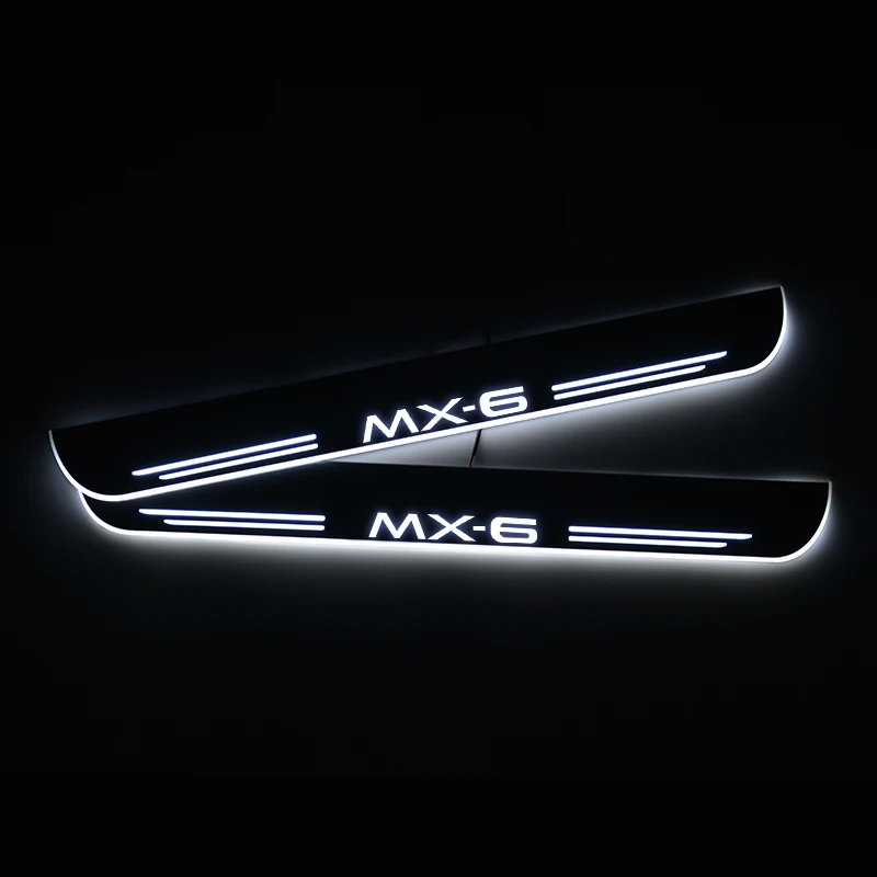 Светодиодный порог двери для Mazda MX-6 MX6 MX 6 GE GD 1987-1997, Накладка порога, приветственный светильник, автомобильные аксессуары