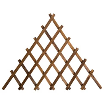 

Folding Wooden Trellis Anti-Corrosion Triple-cornered Expandable Plant Climbing Lattice Trellis Decorative Garden Fence