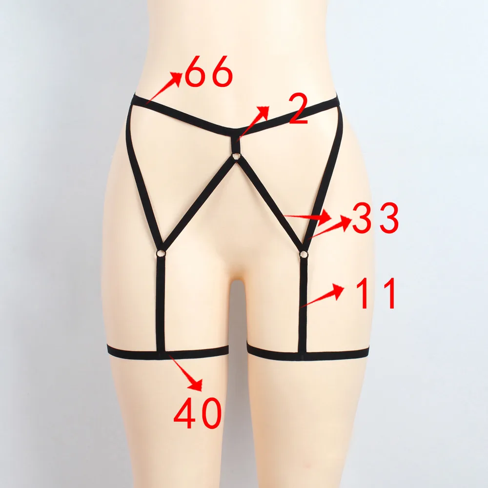 Women Sexy Lingerie Porno Elastic Goth Leg Garter Belt Underwear Leg Decoration Harness Pantie Latex Erotic Babydoll Langerie