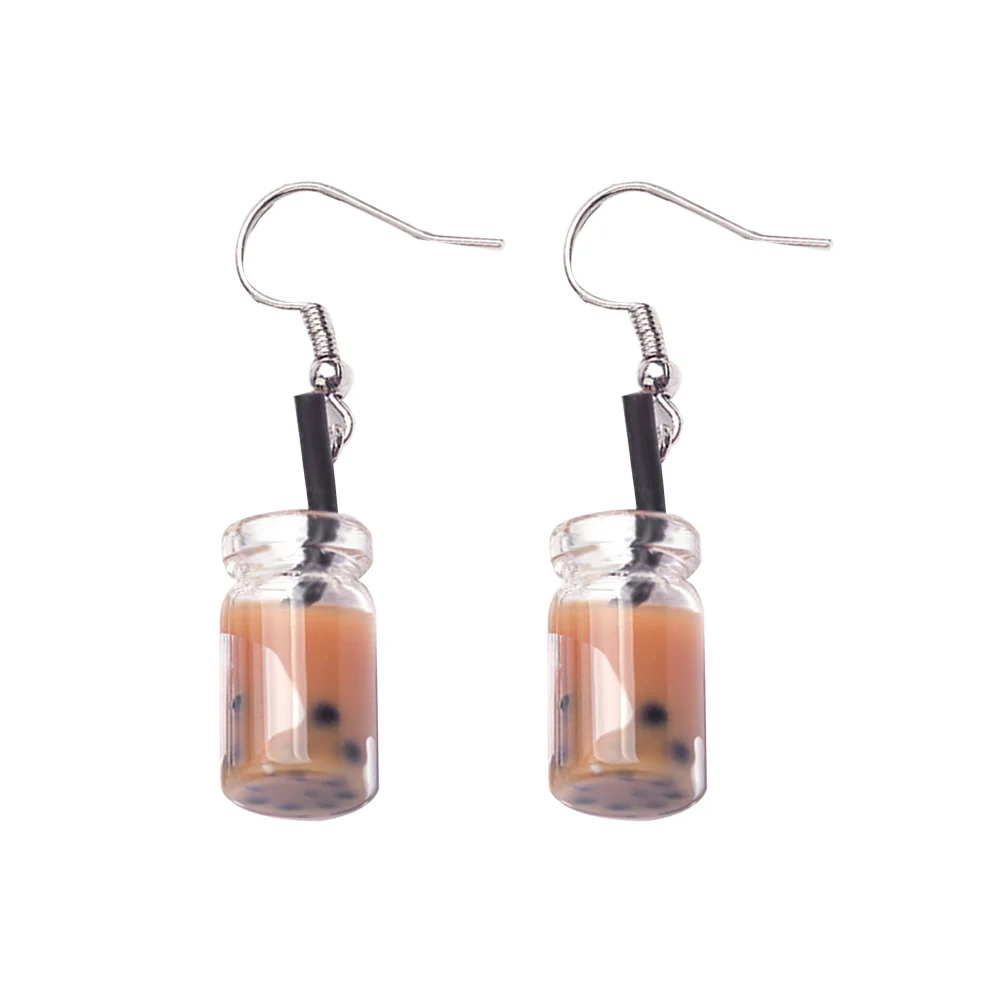 Amazon.com: Holibanna 1 Pair milk tea cup earrings cute stuff valentines  earrings drop earring drink earrings cartoon dangle earrings dress for  girls Dangling Earrings Miss tea accessories alloy taste : Electronics