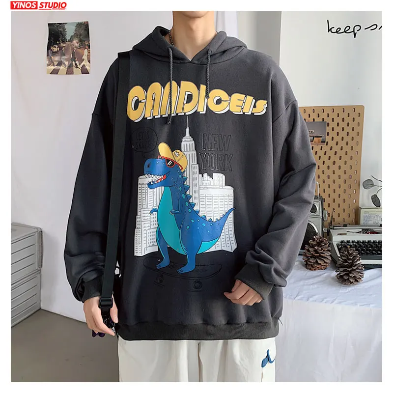 

Dropshipping Streetwear Mens Hoodies Men Oversized Sport Sweatshirt Spring 2020 Hooded Letter Cartoon Print Pullover