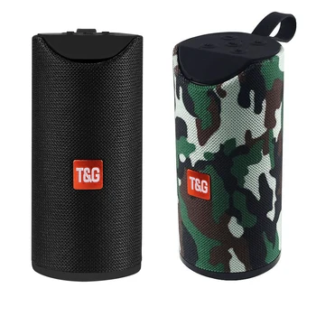 

TG Bluetooth Speaker Portable Outdoor Loudspeaker Wireless Mini Column 3D 10W Stereo Music Surround Support FM TFCard Bass Box