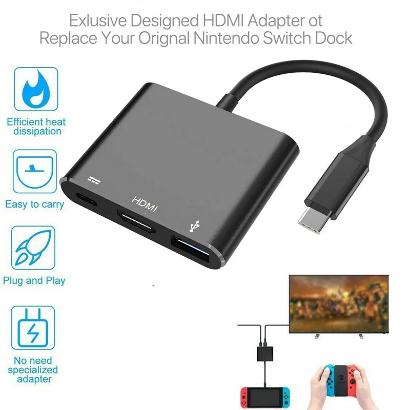 HDMI type-C адаптер 1080P 4K HDMI адаптер для nintendo Switch USBC HDMI конвертер type-C концентратор адаптер