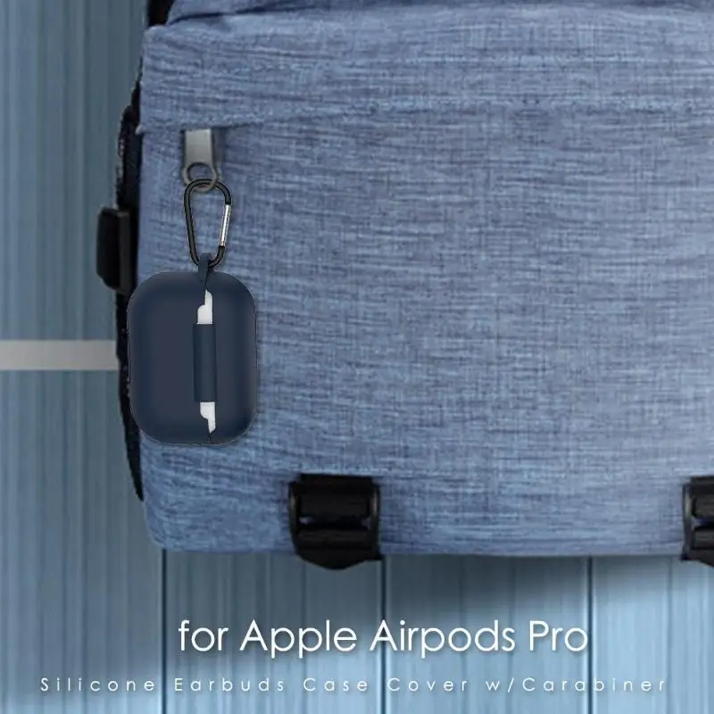 Силиконовый чехол для наушников Защитный чехол с карабином для Apple Airpods Pro высококачественный силикон для идеальной посадки