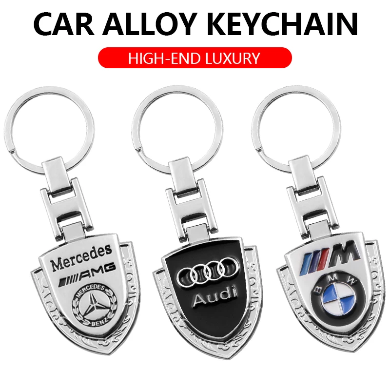 

1pcs Car keychain Creative double-sided epoxy metal key ring For BMW audi Mercedes Benz M E39 E36 E60 E90 E3A4 E46 F30 F10 F20