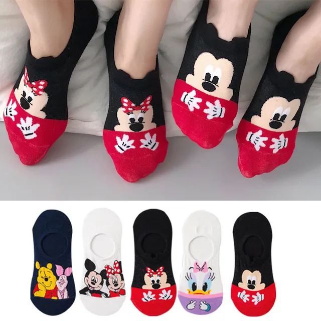 5 Pairs/Lot summer Casual Cute women Socks animal Cartoon Mouse Duck socks Cotton invisible funny socks size 35-41Dropshipping 1