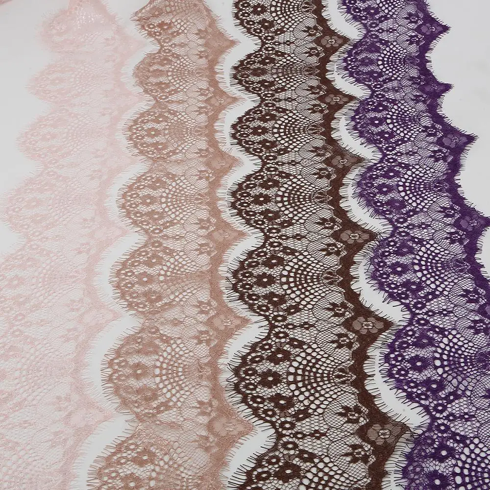 DIY 레이스 패브릭 웨빙 자수 리본 3 야드 9.5cm, 여성용 DIY 천 커튼 홈 장식 액세서리