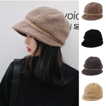 

New Autumn Women Plush Warmer Cap Man Ladies Soft Smooth Winter Solid Color Outdoor Couple Hat Gorras Para Hombre