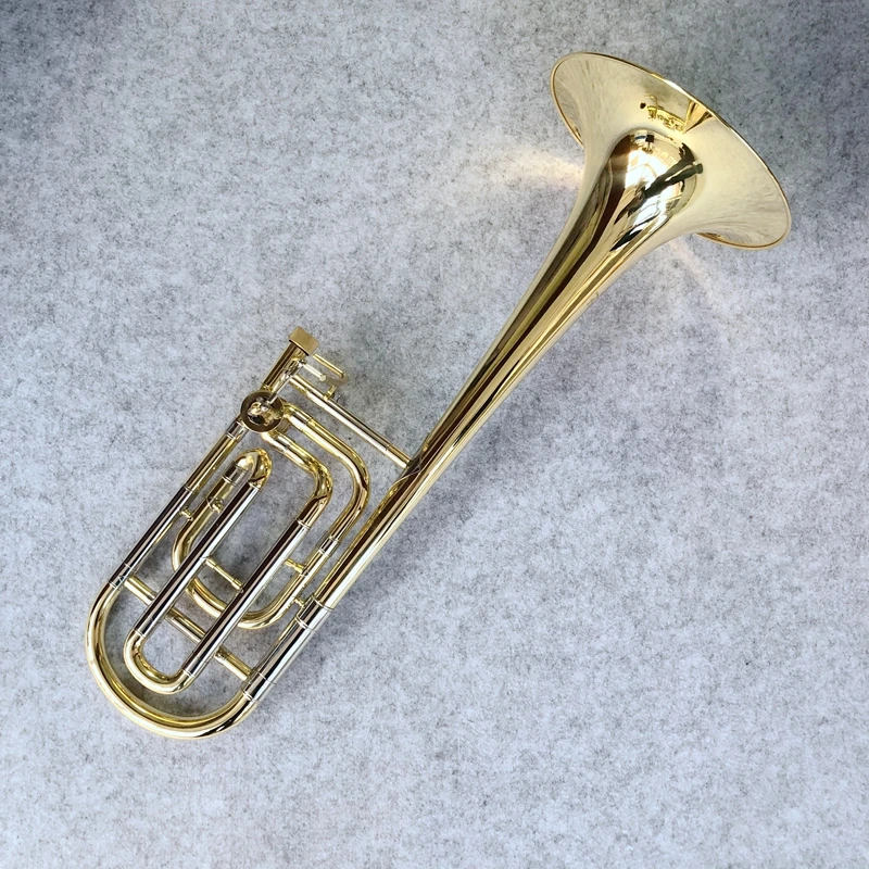 Профессиональный Bach Bb-F # Tune Tenor Trombone золотой лак новый Bb музыкальный инструмент
