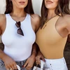 O cuello Body Sexy sin mangas mujeres hombro cuerpo parte de arriba ropa informal blanco monos traje de ropa para catsuit de tamaño de la ropa ► Foto 1/6