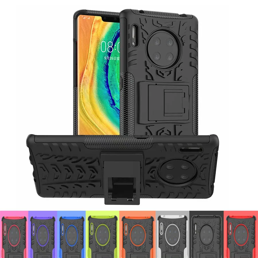Силиконовый Жесткий армированный чехол с подставкой для Huawei mate 30 lite 9X Pro Honor 20 7Lite 5C