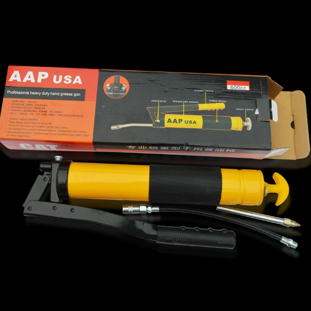 

Car Pneumatic Grease Gun Oil Pump Pressure Heavy Duty Lever Repair Tool 600CC Hand-operated Lubrication Car trucks boats