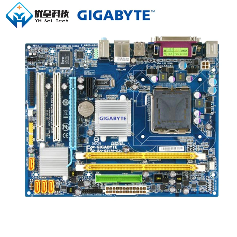 Gigabyte GA G31M S2C Intel G31 Original Used Desktop Motherboard LGA