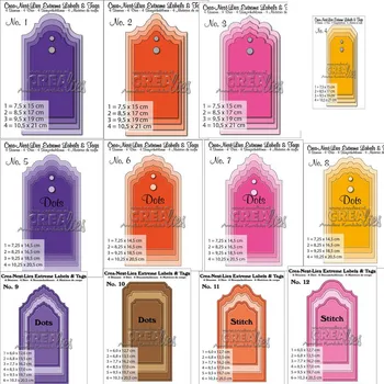 

Metal Cutting Dies Various labels for Scrapbooking Steel Craft Die Cut Embossing Paper Card Album