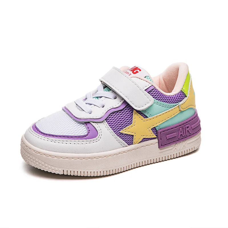 

Girls canvas shoes spring Autumn Macarons Running Sneakers children kids shoes soft and comfortable boys Flat school shoes