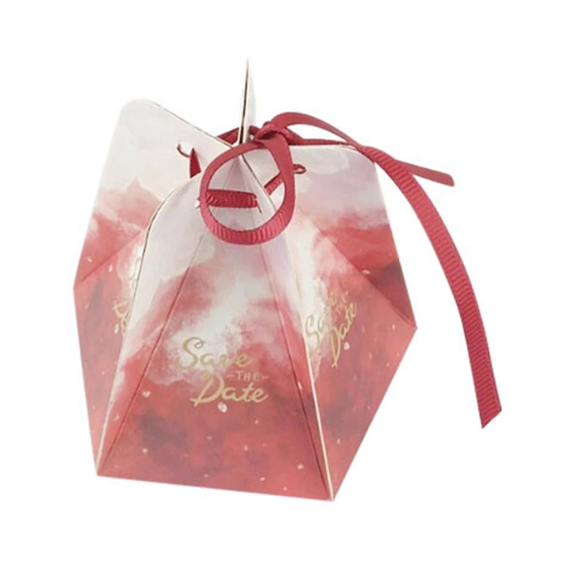 

Small Unique Pentagon Gift Box Retro Paper Gift Box Portable Romantic Candy Gift Box For Wedding 50PCS