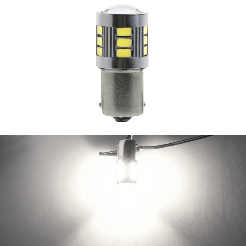 Янтарный DC 12V 18 SMD BAU15S 5730 светодиодный индикатор поворота сигнала тормозной задний фонарь - Испускаемый цвет: Белый