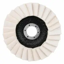 5 Inch Polishing Wheel Buffing Pad Felt Disc for 100 Angle Grinders Red 2pcs