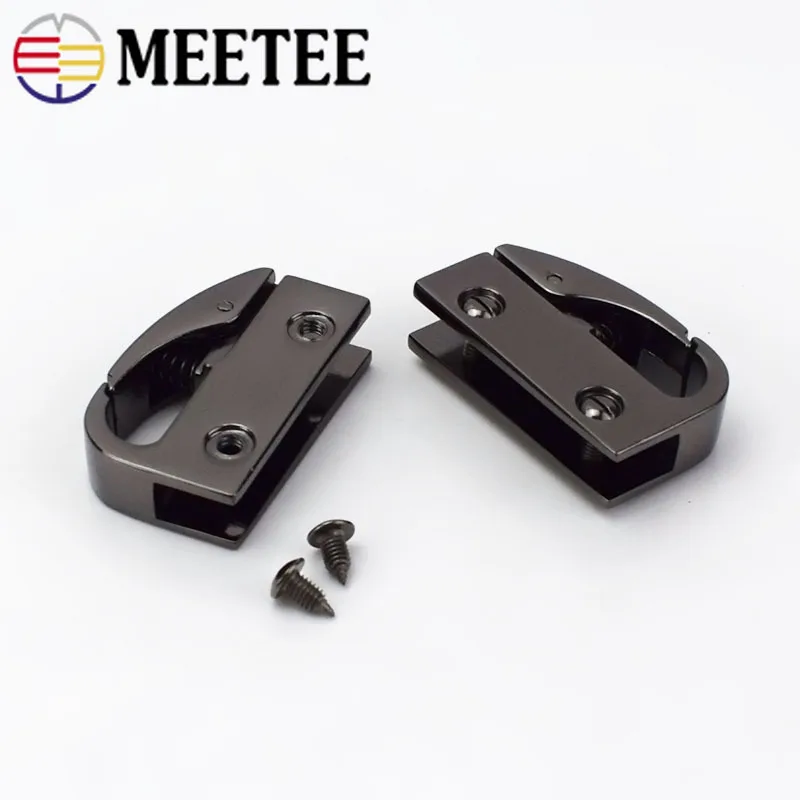 4 комплекта Meetee ремешок для сумки боковые Висячие пряжки с зажимом металлическая защелкивающаяся застежка с винтом для сумок Запчасти Аксессуары F2-14