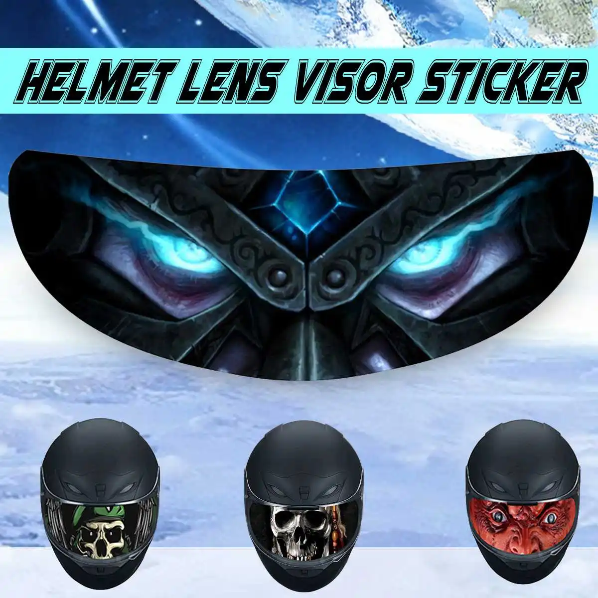 Helmet Decoration Sticker Detachable Motorcycle Racing Helmet Lens