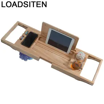 

Holder Shelf Jabonera Contenedor Bamboo Storage Bathroom Tub Accessories Tablette Tray Bathtub Accessoires Baignoire Bath Frame