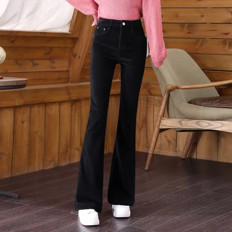 High Waist Flare Leg Corduroy Pants | Womens Corduroy Bell Bottom Pants -  Vintage - Aliexpress