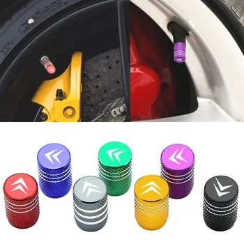 

4pcs Car Wheel Tire Valves Tyre Air Caps Car Badge For Citroens C1 C2 C3 C4 C5 C6 C8 C4L DS3 DS5 Car Accessories