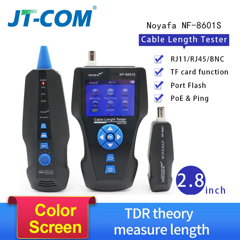

NF-8601S TDR Network Cable Tester Tracker RJ45 RJ11 test break point of cable length telephone tracker+POE+PING+Voltage detector
