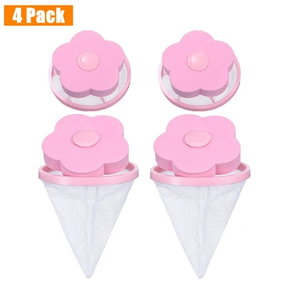 4Pcs pink 6/10 шт многоразовый ворс для шерсти домашних животных, ворс для уборки одежды, мячик для уборки, для домашнего белья, плавающий очиститель для стиральной машины - Цвет: 4Pcs pink