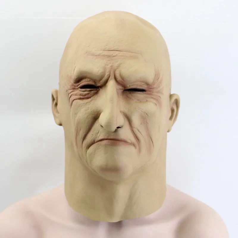 

New Artificial Latex Old Man Mask Realistic Disguise Fancy Dress Bruiser Bouncer Silicone Mask Male Halloween Party Decoration