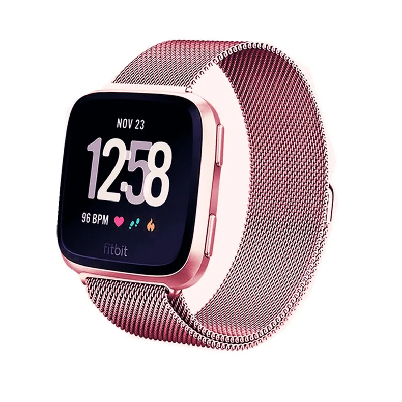 Миланская петля ремешок для Fitbit Versa/Versa 2/versa Lite ремешок из нержавеющей стали браслет ремешок Смарт часы аксессуары