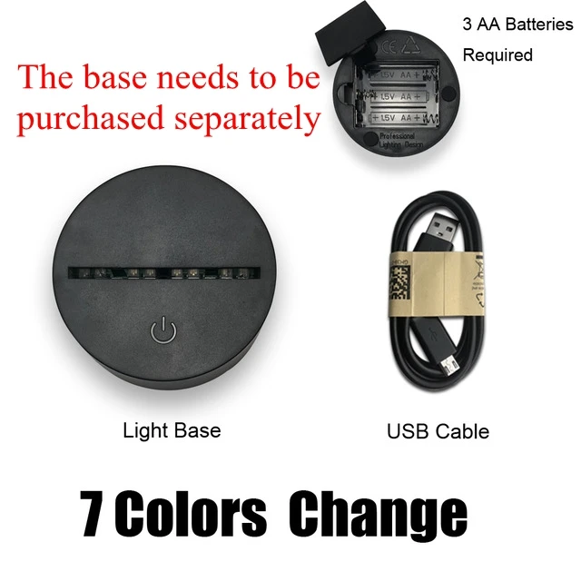 3D иллюзия животных Динозавр лампа светодиодная подсветка USB настроение